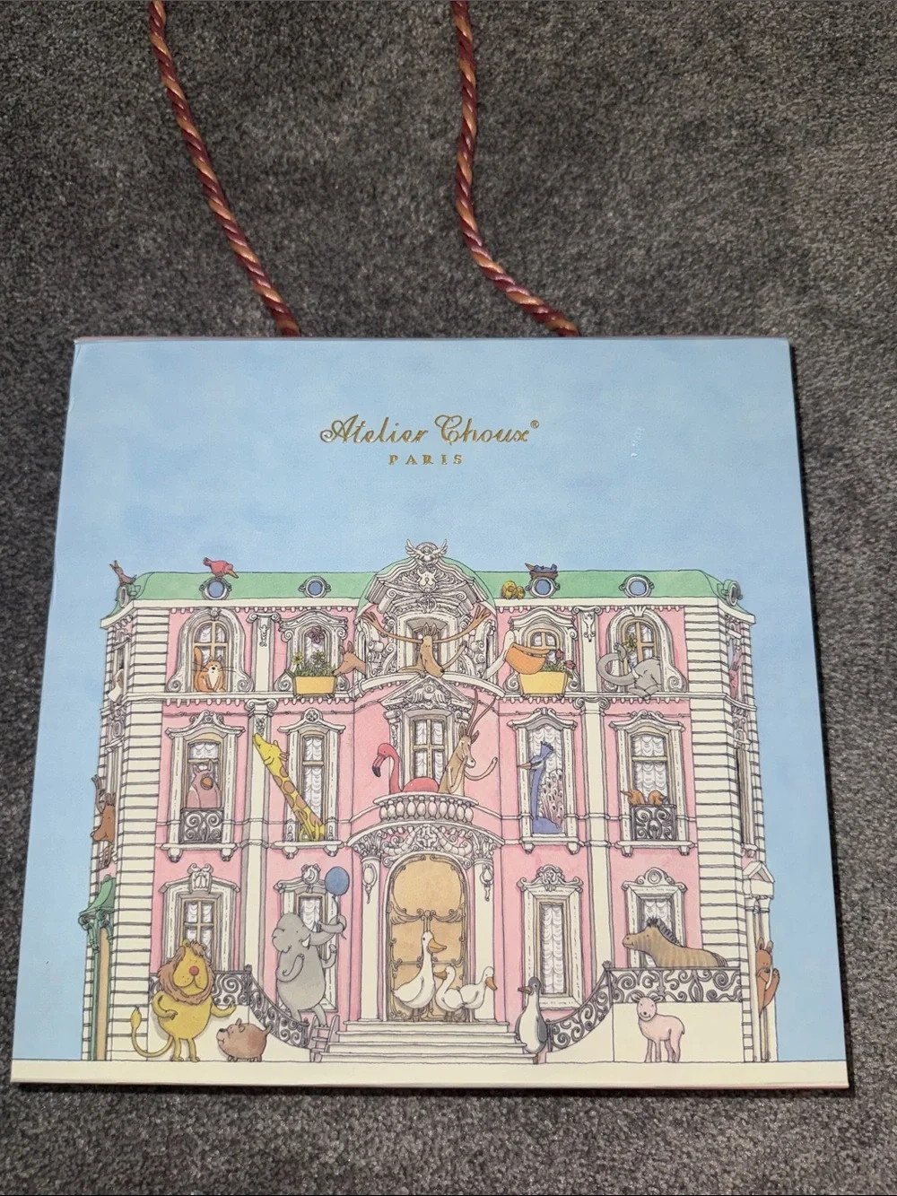 Hot Air Balloon Carré & Bib Gift Set in Pink